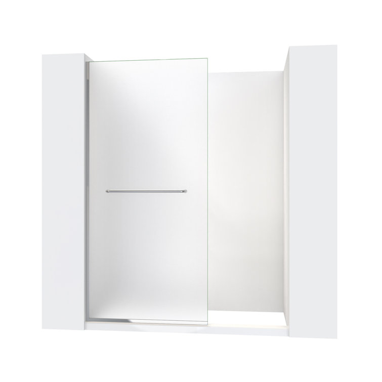 DreamLine Linea 34 in. W x 72 in. H Frameless Shower Screen with Towel Bar