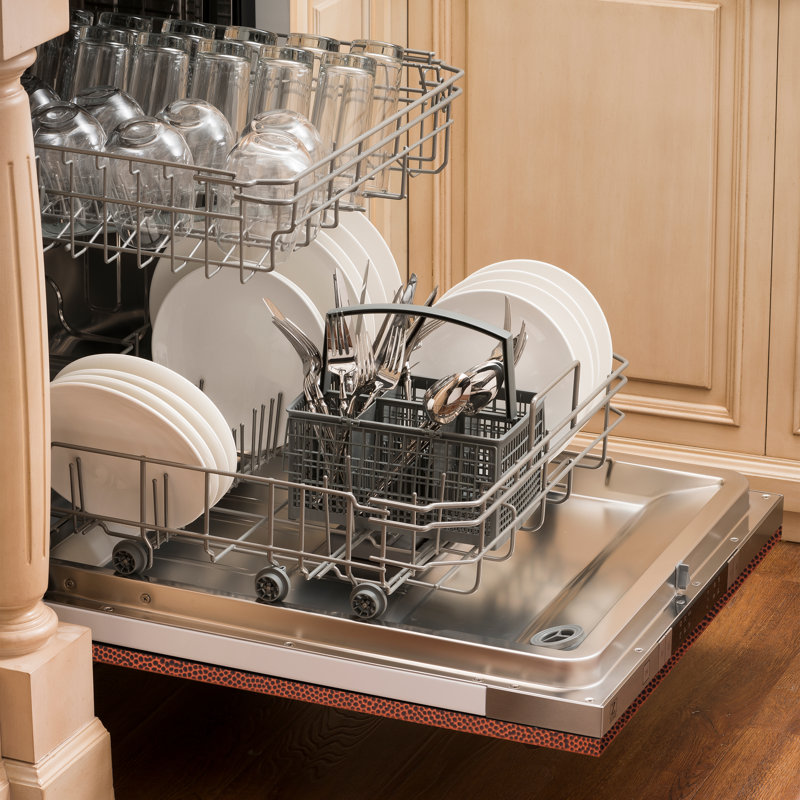ZLINE 24 in. Fingerprint Resistant Control Dishwasher with Stainless Steel Tub and Style Handle, 52dBa