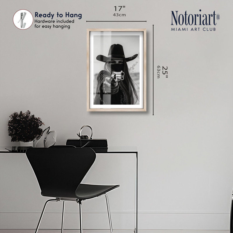 Smoking Gun Shadowbox Print Western Framed Art by Notoriart, Cream, 25" H x 17" W