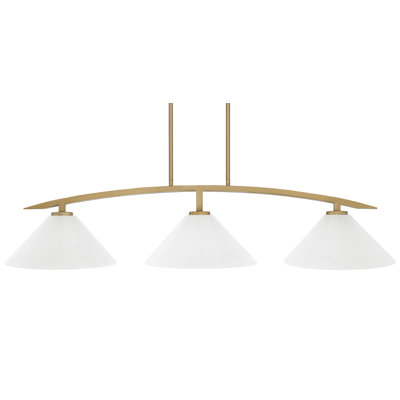 Kurve 3 Light With White Marble Glass