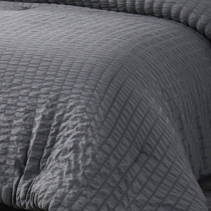 Ensemble d'édredon léger Suniya, Édredon pour très grand lit + 2 très grandes ta, gris