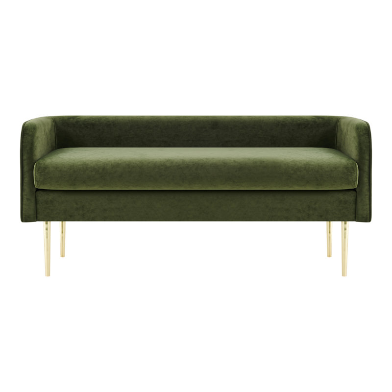 Priscila Velvet Upholstered Bench, Dainty Green