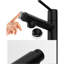 Robinet pour salle de bain à poignée simple noir mat, montage sur comptoir à 1 trou, fonctionnalité de débit et de fontaine, égratignure, conservation de l'eau, robinet d'évier à installation simple, mode double, installation-124831697