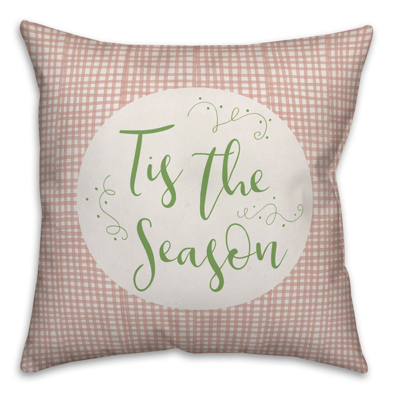  Housse de coussin Tis the Season, 16 po x 1 po, Polyester/ Bourre en polyester