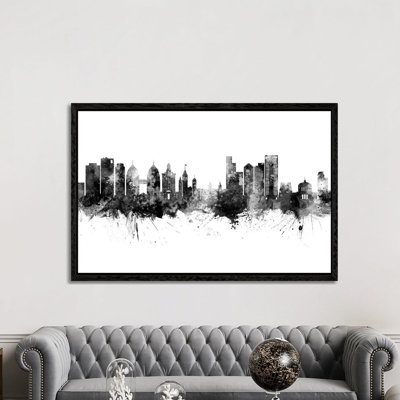 Oakland California Skyline by Michael Tompsett - Print on Canvas