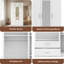 Armoire à miroir 3 portes avec 2 tiroirs et armoire supérieure-728126692