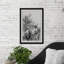« round succulent radicales », impression encadrée sur papier-202662138