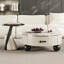 Table basse ronde en pierre micro-cristalline