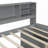 Wood Daybed with 2 Bedside Cabinets, Upper Shelves and 4 Drawers-403158838