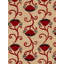 Janelle Style Wool Floral Area Rug in Red-2450528