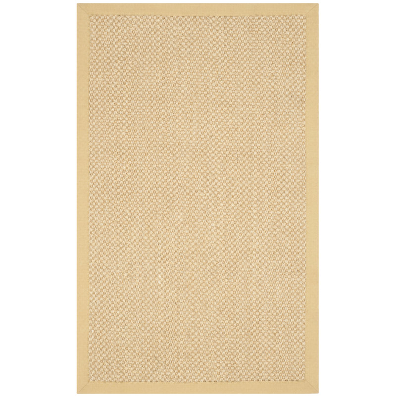 Auckland Handmade Jute/Sisal Maize/Wheat Area Rug, Rectangle 2'6" x 4'