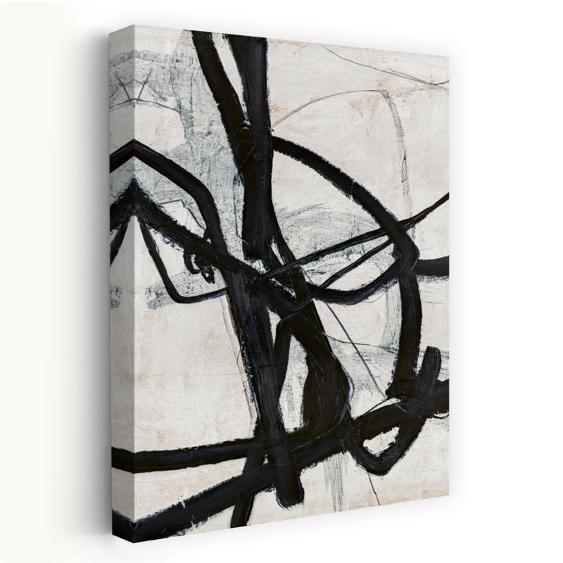 Graphical Lines 6, art abstrait minimaliste, H 24 po x l 16 po