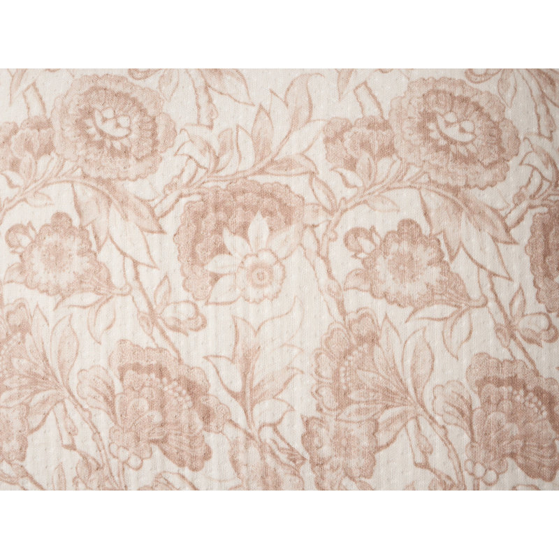 Balboa Organic Print Reversible Throw Pillow, Undyed w/Antique Rose
