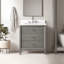 Meuble-lavabo autoportant à simple cuve 30 po avec plateau en marbre Caldwell-107663154-107663168-107663169