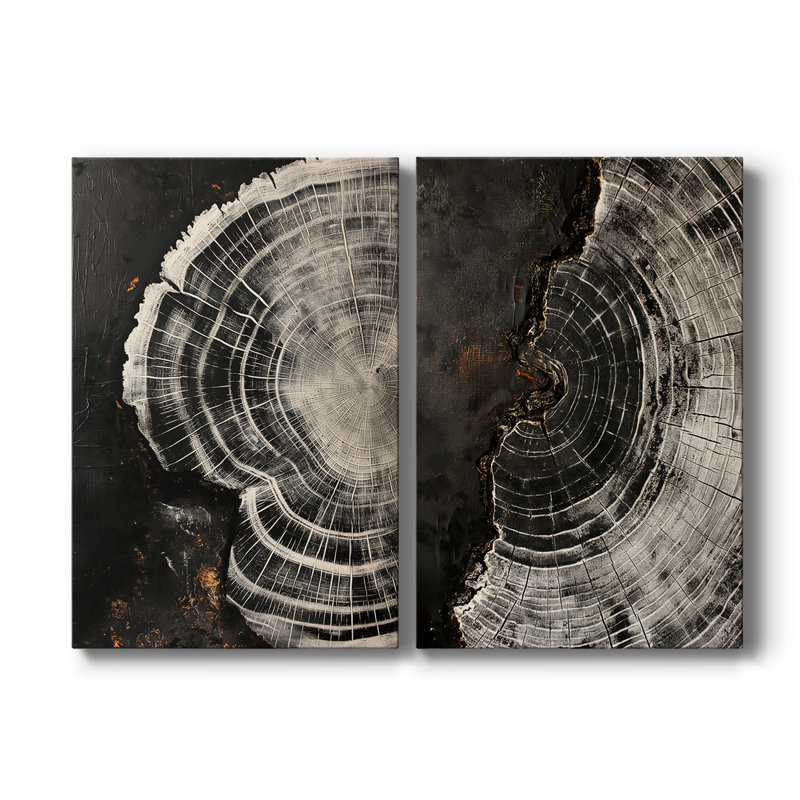 ABSTRACT Series CXC III - Toile tendue avec châssis de qualité supérieure - Prêt à être accroché, H 27 po x l 36 po