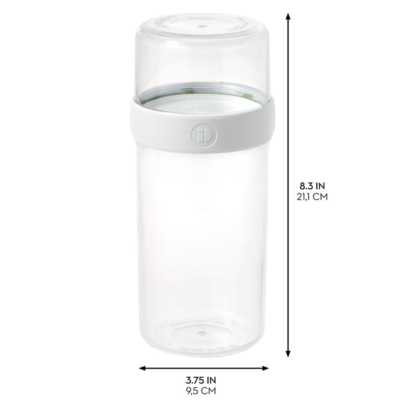 iDesign Large Stack 'n Snack Food Containers - Stackable Snack Containers for Yogurt, Granola, Fruits, and Vegetables