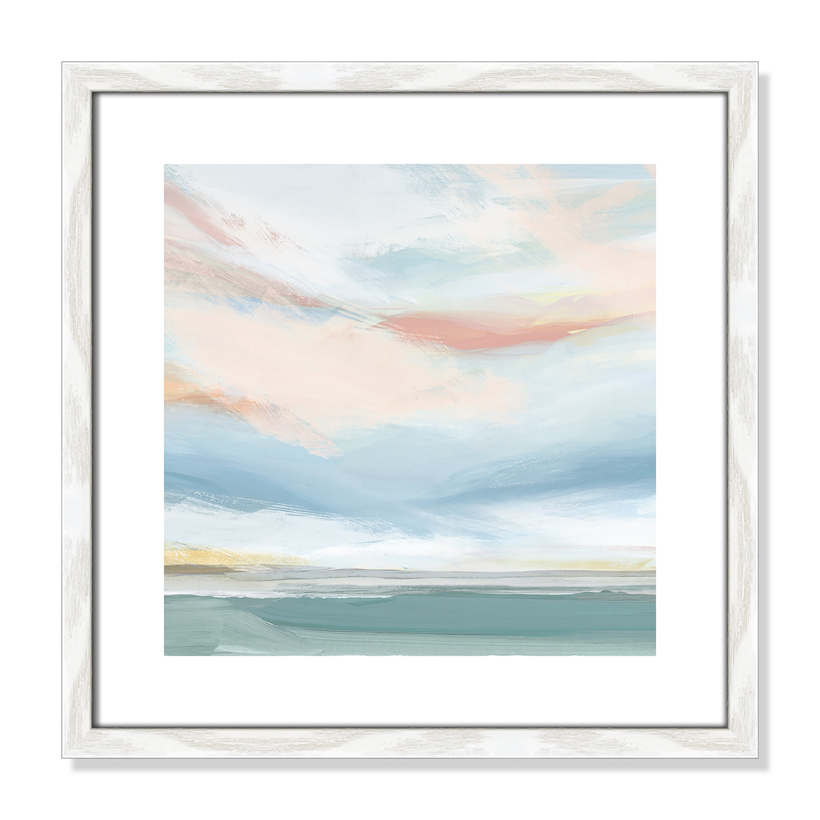 Delphi "Sweetness I" Painting by Isabelle Z, White Wood Framed Paper, 18.25" H x 18.25" W x 0.75" D