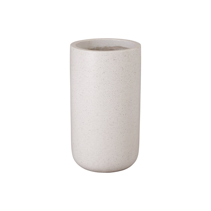 POT DE FLEURS TALL ROND BLANC 10 po x 19,5 po, H 23,5 po x l 13 po x P 13 po