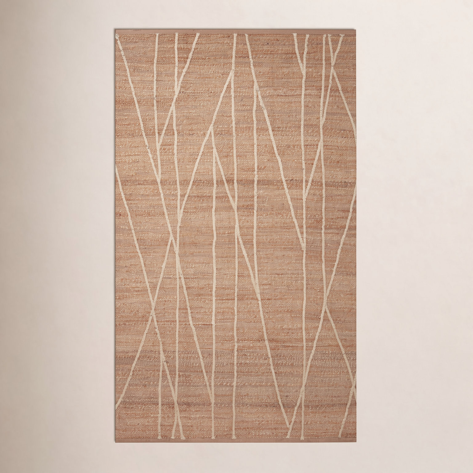 Albemarie Natural Ivory Hand-Woven Jute Rug, Rectangle 9'3" x 13'