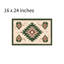 Tapis de bain géométrique et botanique pour salle de bain, 16 po x 24 po
