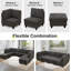Canapé modulaire réversible de 104,5 po avec repose-pieds et repose-pieds-470129592