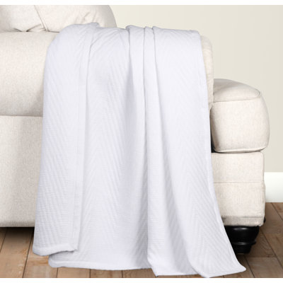 Couvre-lit de qualité supérieure à motif chevron moderne en mélange de coton de qualité supérieure Superior Assouan