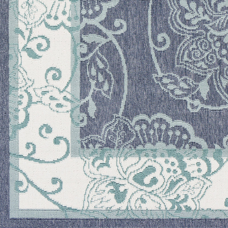 Tapis floral intérieur / extérieur Amato, Carré 8 pi 9 po