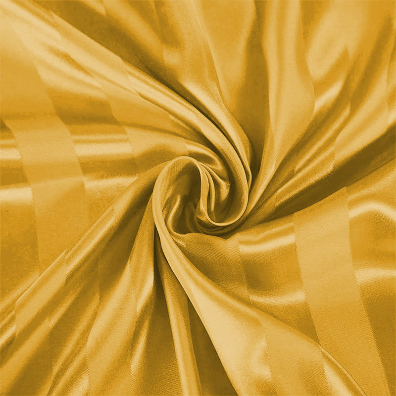 Premium Stripe Fitted Sheet - Deep Pocket, Wrinkle-Free, Ultra Soft Microfiber Bed Sheet, Single (3'), Ochre Striped