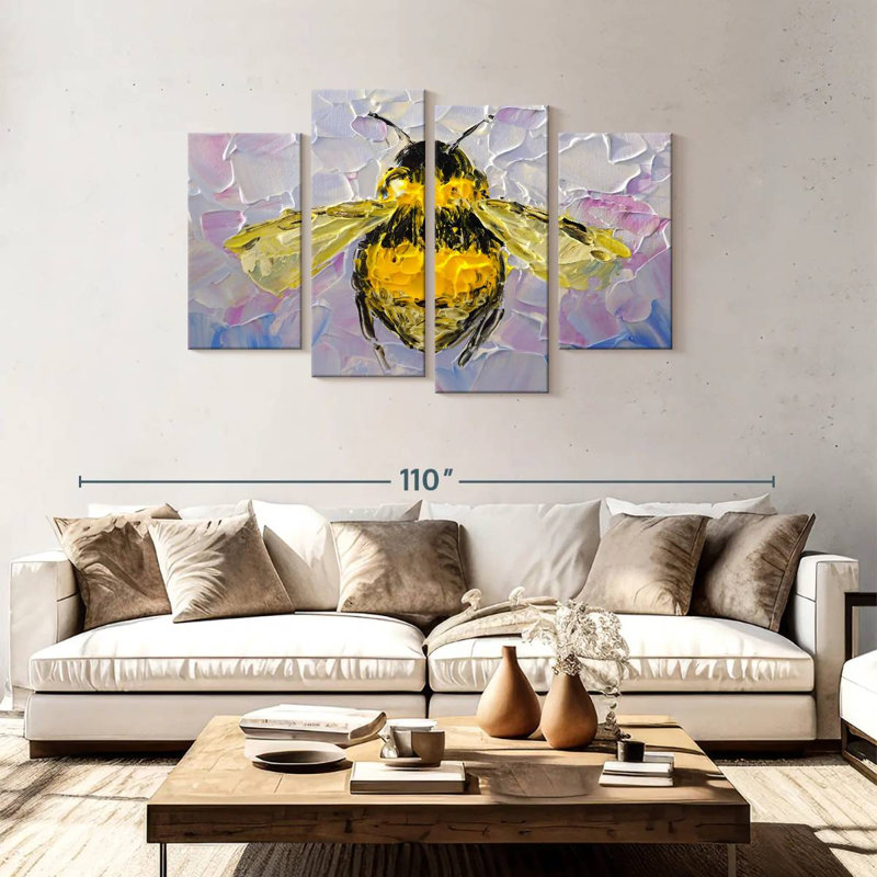 Brampt Abstract Bee, 48" H x 75" W