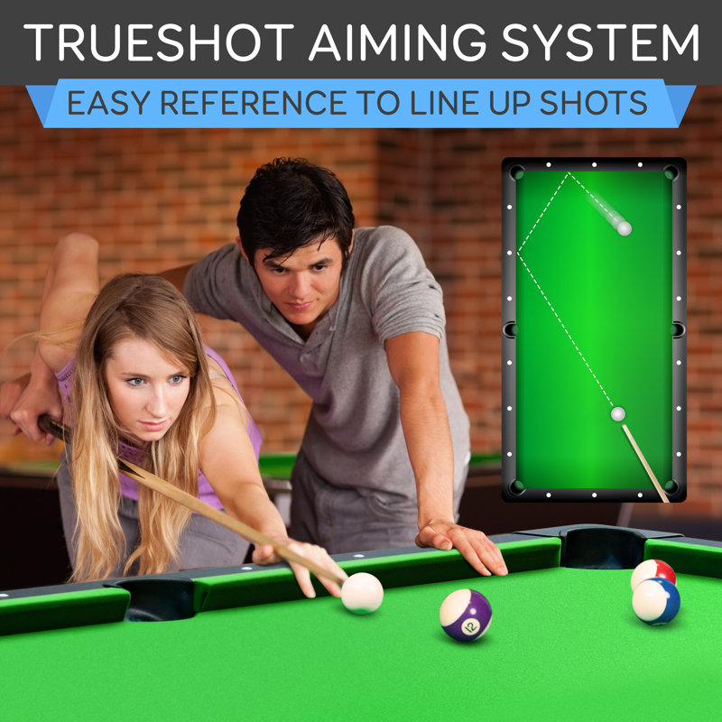 SereneLife 6-Ft Folding Pool Table with Steel Frame and Slate Top