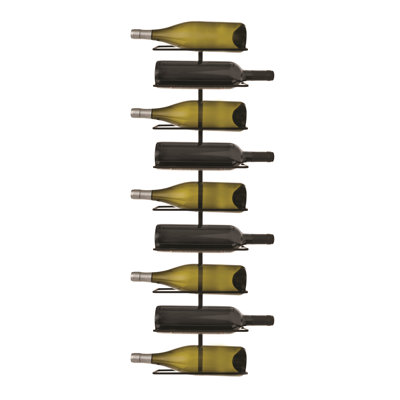 Align 9 Bottle Wall Mounted Wine Bottle Rack in Black