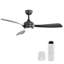 Ventilateur de plafond noir 52 pouces avec 3 pales en ABS
