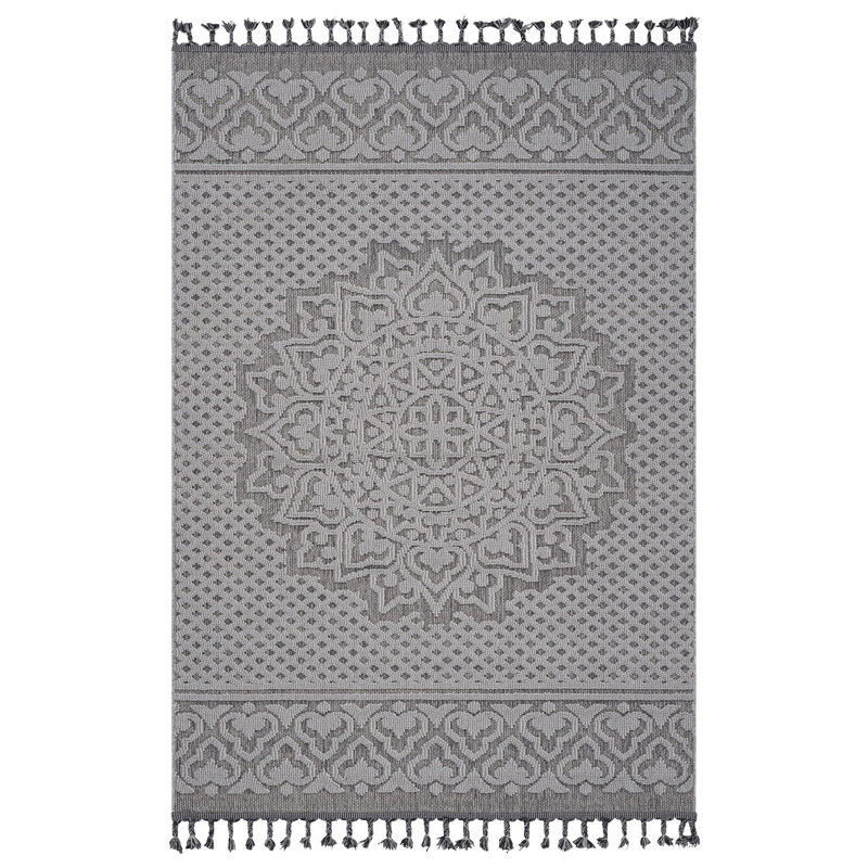 Tapis intérieur / extérieur Medallion, Rectangle 4 pi x 6 pi 2 po