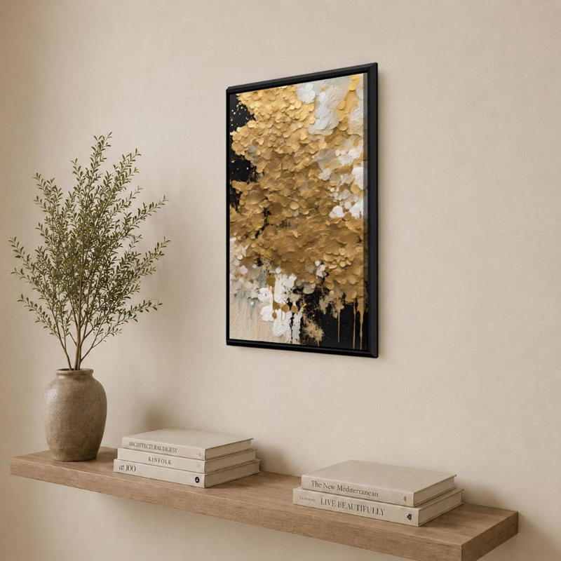«Psalm 139: 7-10 Always With Me» par Mark Lawrence, reproduction, H 33,5 po x l 21,5 po x P 2 po, Cadre flottant, Noir