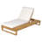 Acacia Wood Chaise Lounge with 4-Inch 4-Fold Cushion Set, Adjustable Outdoor Patio Lounger with Flat Side Surface, for Poolside-113009796-112957986