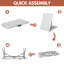 Table pliante d'extérieur 6 pieds - Blanc