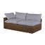 Montecito 75.25" Wide Outdoor Wicker Right Hand Facing Loveseat with Cushions-2060664318-2071238353-2060649668