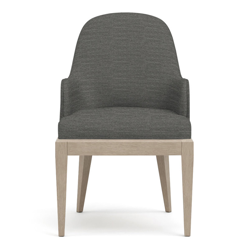 Chaise avec accoudoirs rembourrée Maidstone, Perigold ‑ platine Ishi, Banc de sable