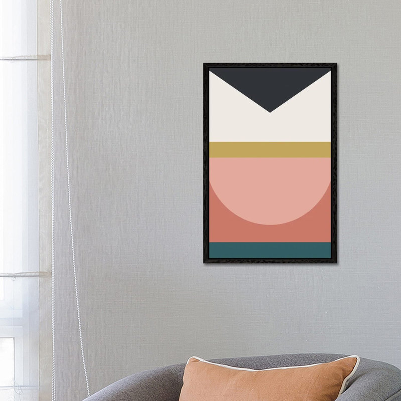 Maximalist Geometric III - Print on Canvas, Black Framed, 66.04 cm H x 45.72 cm W