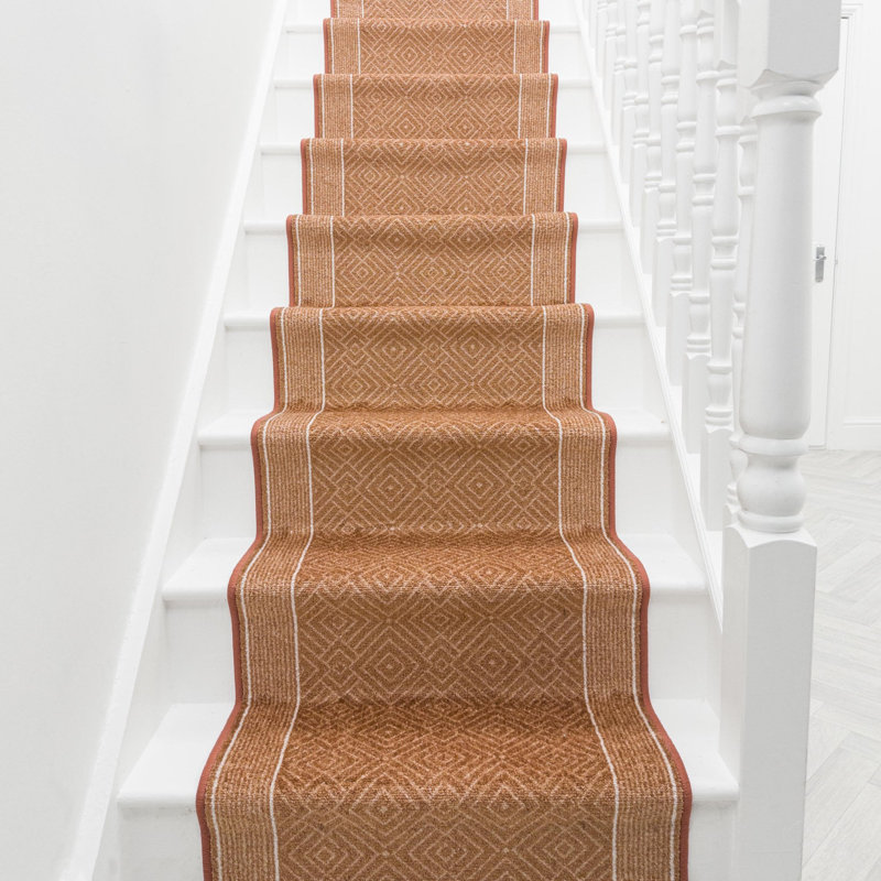 Stair Runner Geometric Machine Tufted Area Rug, Runner 100 x 450 cm