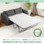 Remplacement de surmatelas en mousse à mémoire de forme de 4 pouces pour canapé-lit et lits-canapé, housse lavable, blanc (canapé non inclus)-439152061