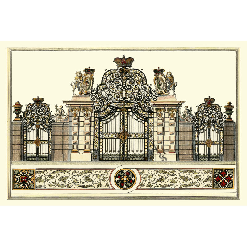 The Grand Garden Gate I by O. Kleiner - Wrapped Canvas Print, 30cm H x 46cm W