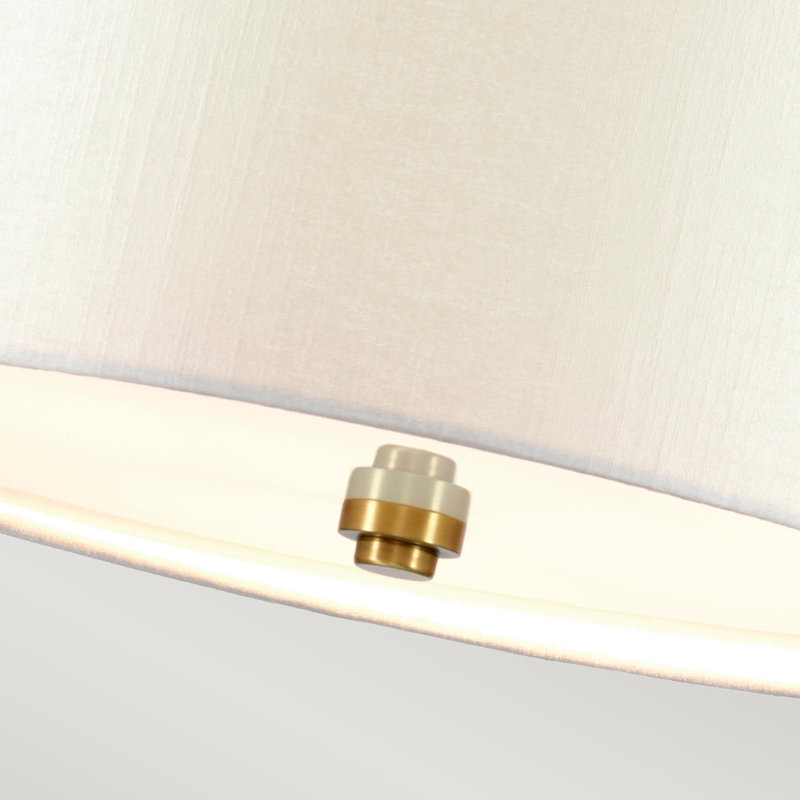 Ausilia 1 - Light Drum Pendant, Aged Brass, 42cm H x 45cm W x 45cm D