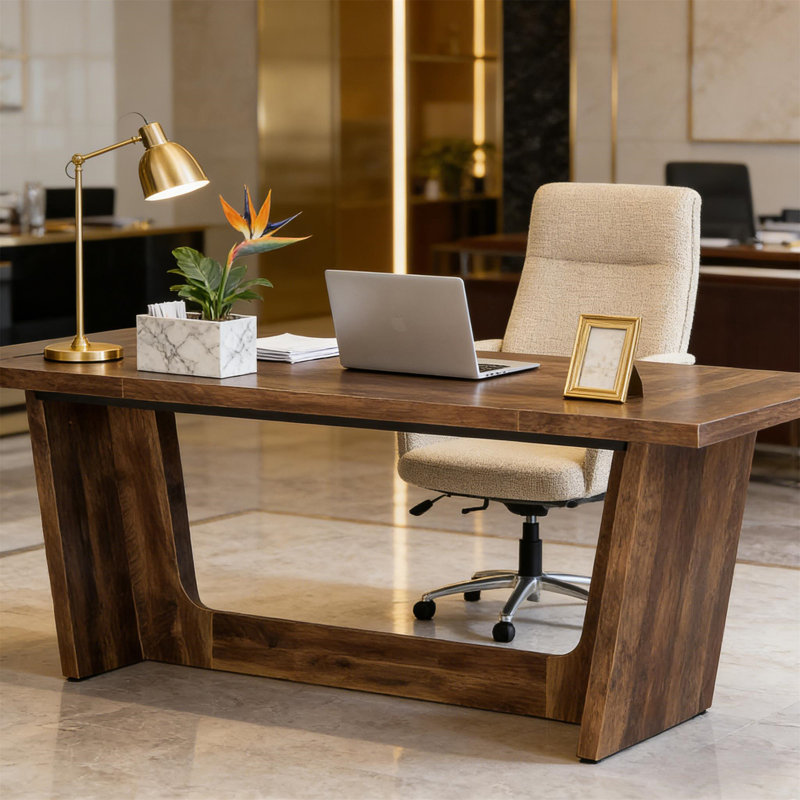 Large Executive Desk (Not Include Stools)
