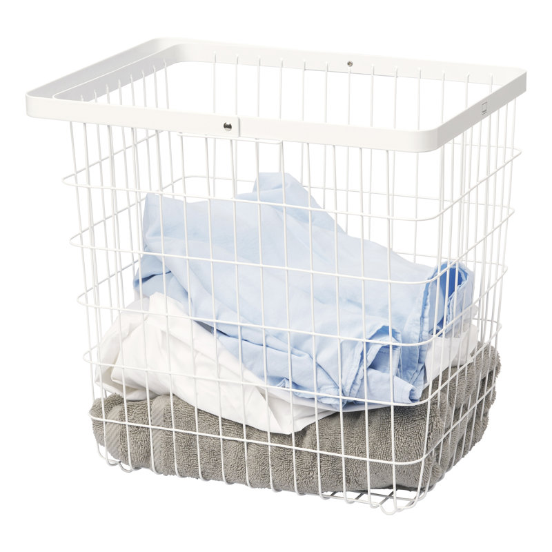 Yamazaki Home Laundry Basket, Storage Hamper, Large, Steel, Large, 8.75 gallons, 33 liters, Black