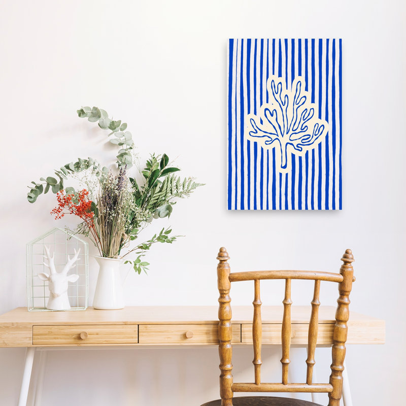Impression d'art mural bleu et bleu, 24" H x 16" W