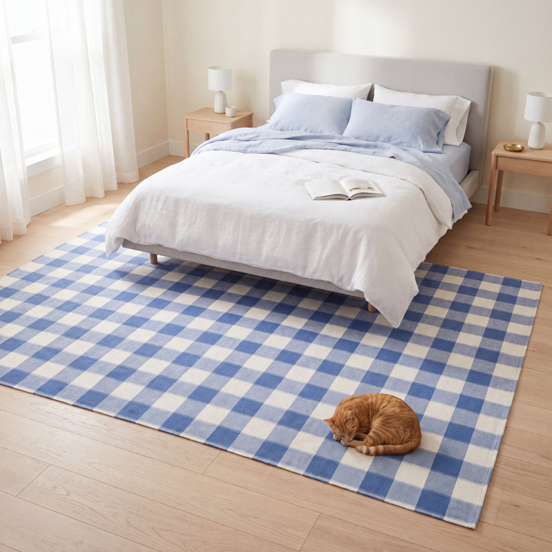 Tapis blanc lavable Haseley, Rectangle 7'10" x 11'6"
