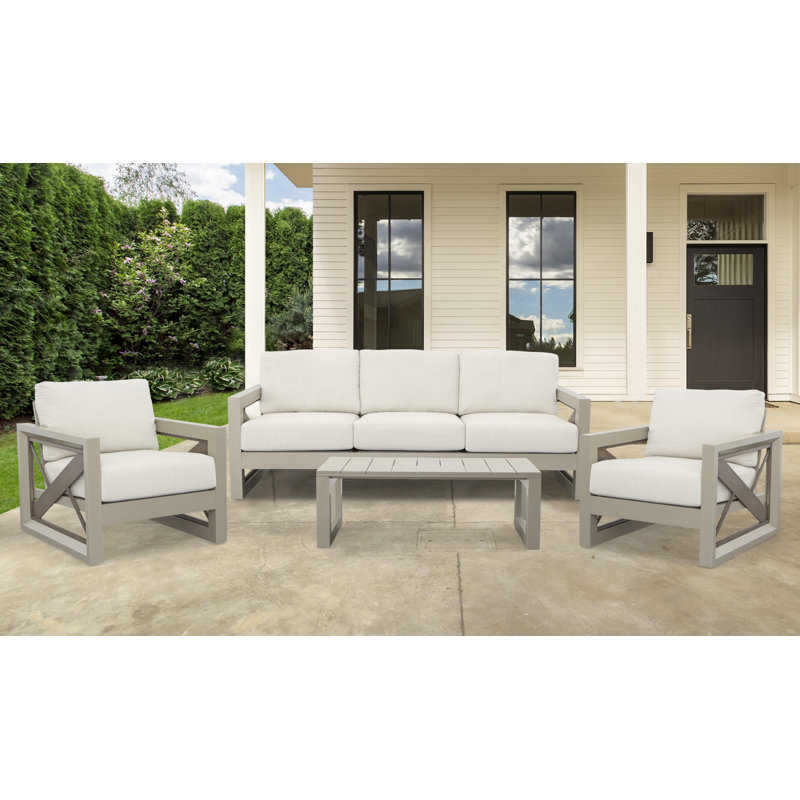 Calypso 47'' Metal Outdoor Coffee Table