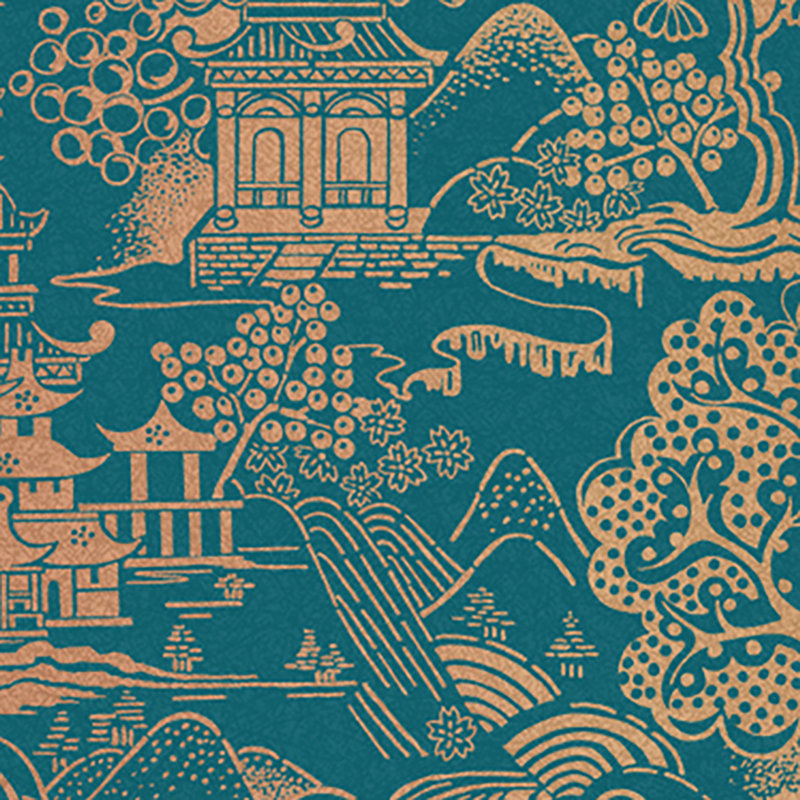Basuto Teal Wallpaper