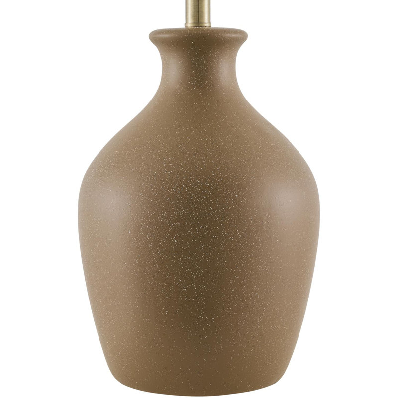 Cerria Table Lamp, Brown, White